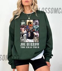 joe burrow the eras tour shirt, vintage joe burrow sweatshirt, joe burrow cincinnati bengal tshirt, america football fan