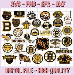 32 files boston bruins bundle svg, bruins svg, nhl svg, nhl svg, hockey cricut, download cut file, clipart cricut explor