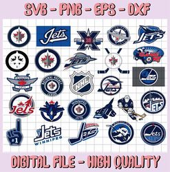 27 files winnipeg jets bundle svg, dxf,png,eps, nhl svg, nhl svg, hockey cricut, hockey svg, cut file, clipart cricut si