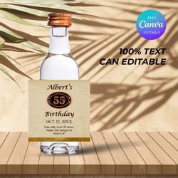 mini party favors titos label vodka customized label canva editable