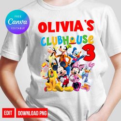 personalize mickey mouse clubhouse birthday shirt png digital instant download