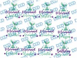 mermaid birthday family svg, bundle mermaid birthday svg, family bundle svg, mermaid tail svg, mermaid girl svg, mermaid