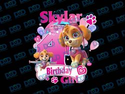 personalized paw patrol birthday cartoon birthday png, birthday family png, custom birthday girls png, digital download