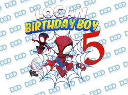 personalized spider man inspired birthday png, spid spider theme design png, spider birthday family, digital download