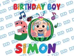 cocomelon personalized name and ages birthday png, cocomelon brithday png,cocomelon family birthday png, watermelon only