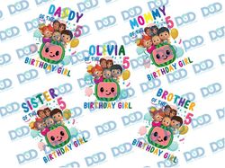 cocomelon personalized name and ages birthday png, cocomelon brithday png,cocomelon family birthday png, watermelononly