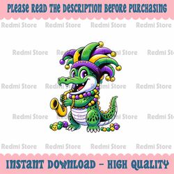 png only cute mardi gras alligator jester hat carnival parade png, mardi gras png, digital download