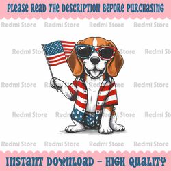 png only funny beagle dog lovers american usa flag png, 4th of july beagle dog png, independence day png, digital downlo