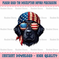 png only patriotic flat-coated retriever dog us flag png, usa patriotic dog png, independence day png, digital download