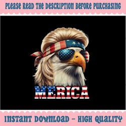 png only funny eagle merica 4th july png, blon-de wig mullet funny man png, independence day png, digital download