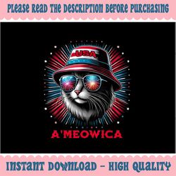 png only ameowica patriotic cat png, meowica 4th of july png, independence day png, digital download