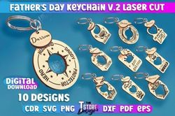 dad keychain laser cut bundle - fathers day gift