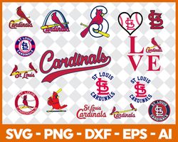 st louiscardinals mlb svg cut files baseball clipart bundle