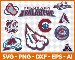 colorado avalanche bundle svg, bundle nhl hockey svg, nhl hockey svg, sport svg, nhl svg