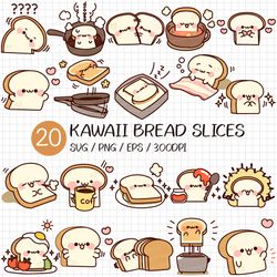 kawaii bread slice png dessert svg hand drawing clipart cute food illustration breakfast jam coffee brunch heart