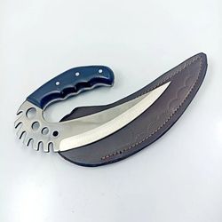 handmade riddick knife with sheath, stainless steel blade,full tang