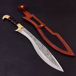 kopis sword -high carbon steel knife ancient greek forward curving fixed blade massive hunting knife handmade knifei