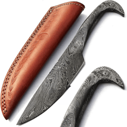 knives 9 inch custom handmade forged damascus steel fixed blade hunting knife with sheath the best deer hunting knife ha