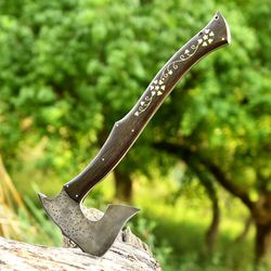 handmade tomahawk axehand forged throwing hatchet camping hatchet