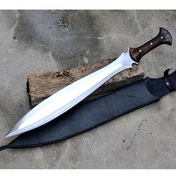 long blade hand forged celtic leaf sword hand forged historical sword viking sword tempered carbon steel sharpen