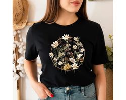 flower shirt svg png, gift for her, flower shirt aesthetic, floral graphic tee, wild flower shirt