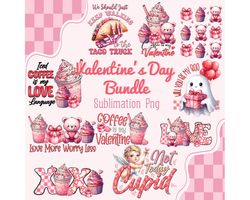 valentine bundle sublimation clipart png graphic