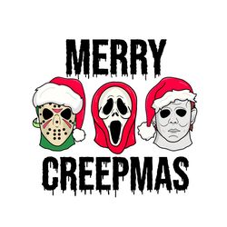 horror movie christmas png, merry creepmas png, retro christ