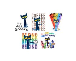 pete the cat png bundles, do your best png, its all groovy, pete the cat teacher life back to school png, book are groov