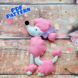 felt poodle pattern felt dog pattern dog ornament felt animals pattern dog sewing pattern felt ornaments patterns