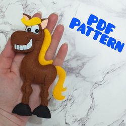 felt horse pattern pdf horse ornament felt farm animals pattern felt horse sewing pattern felt ornaments patterns