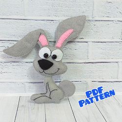 felt rabbit pattern sewing felt rabbit felt rabbit diy felt bunny pattern felt ornament pattern felt pdf sewing pattern