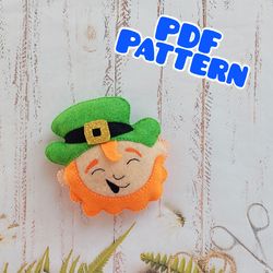 felt st patrick pattern felt pattern st patrick day ornaments felt leprechaun pattern felt ornament st patricks decor