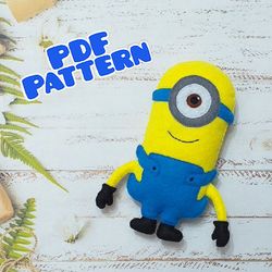 pattern felt minion pdf minion felt pattern felt felt ornament minion templates diy sewing pattern digital pattern