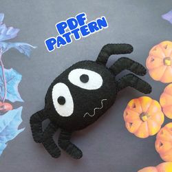 felt spider pattern felt halloween decor pdf felt spider ornament halloween decorations