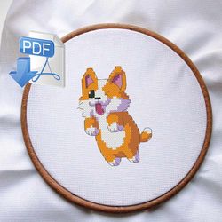 corgi cross stitch pattern dog cross stitch pattern animals cross stitch pattern pdf