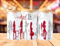 devil or angel -16oz libbey/ can tumbler png file -sublimation design