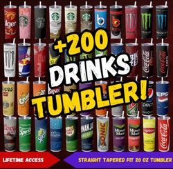200+ drinks design bundle tumbler wrap print shop
