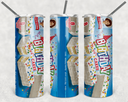 birthday cakes 20oz skinny tumbler design