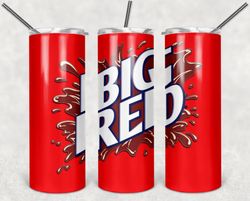 big red soda 20oz skinny tumbler design