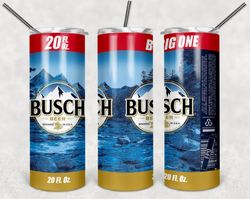 busch beer 20oz skinny tumbler design