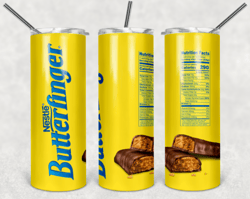 butterfinger 20oz skinny tumbler design