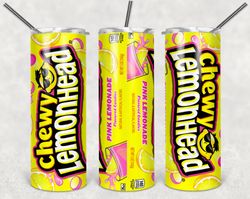 chewy lemonhead 20oz skinny tumbler design