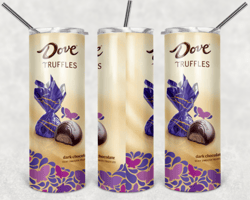 dove truffles 20oz skinny tumbler design