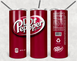 dr pepper 20oz skinny tumbler design 2 designs included