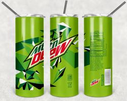 mountain dew 20oz skinny tumbler design