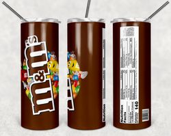 mike and ike 20oz skinny tumbler design