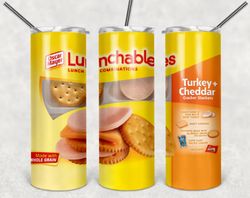 lunchable 20oz skinny tumbler design