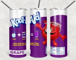 grape kool aid 20oz skinny tumbler design