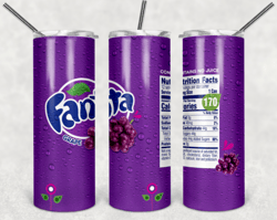 grape fanta 20oz skinny tumbler design