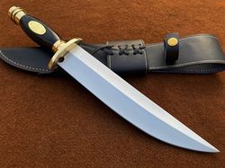 searless bowie knife | custom handmade d2 steel